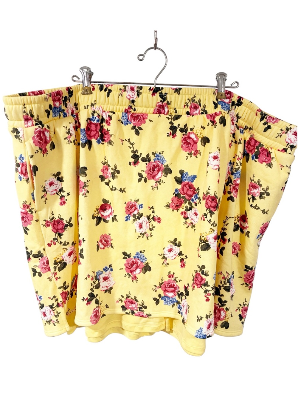 Torrid Plus Size LoveSick Sweatskort Yellow Floral Shorts Skirt Size 4X NEW